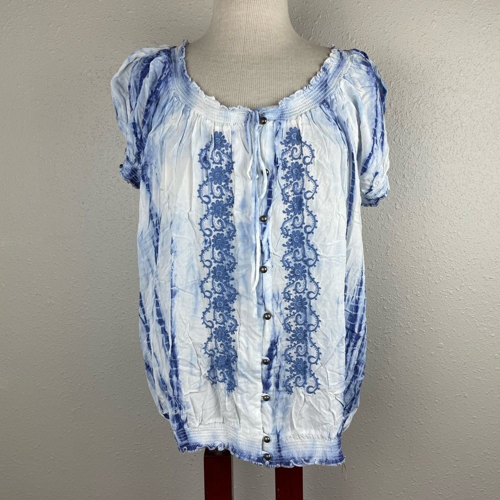 Fever Button Down Tunic Top Size XL EUC